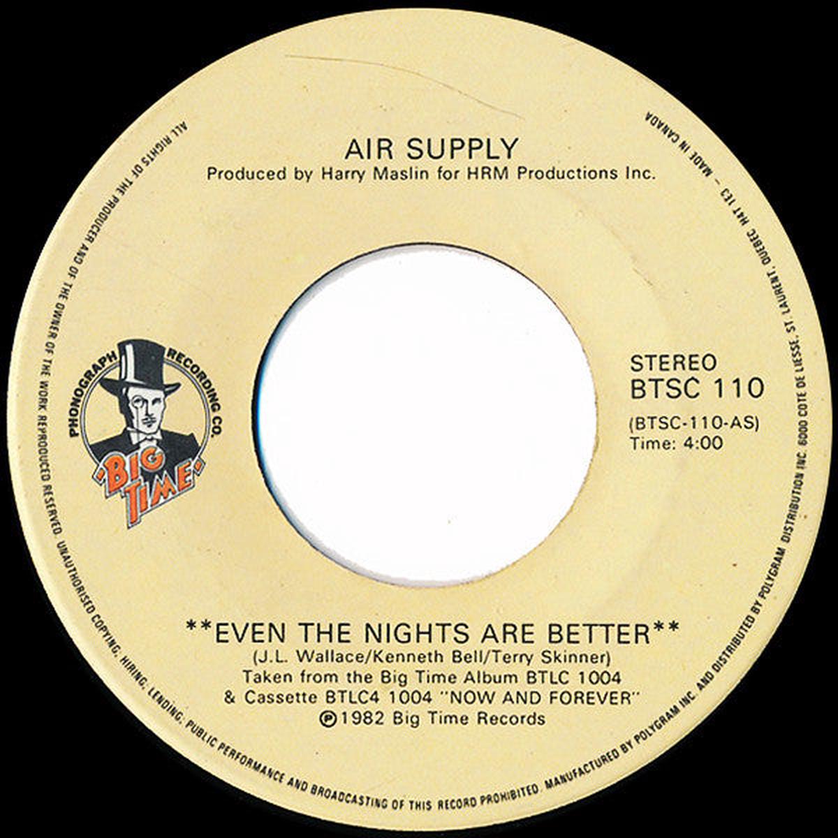 Air Supply - Even The Nights Are Better (7") (Very Good (VG))