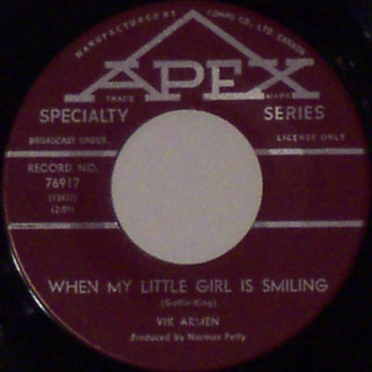 Vik Armen - Kiss Me Quick / When My Little Girl Is Smiling (7", Single) (Very Good (VG))