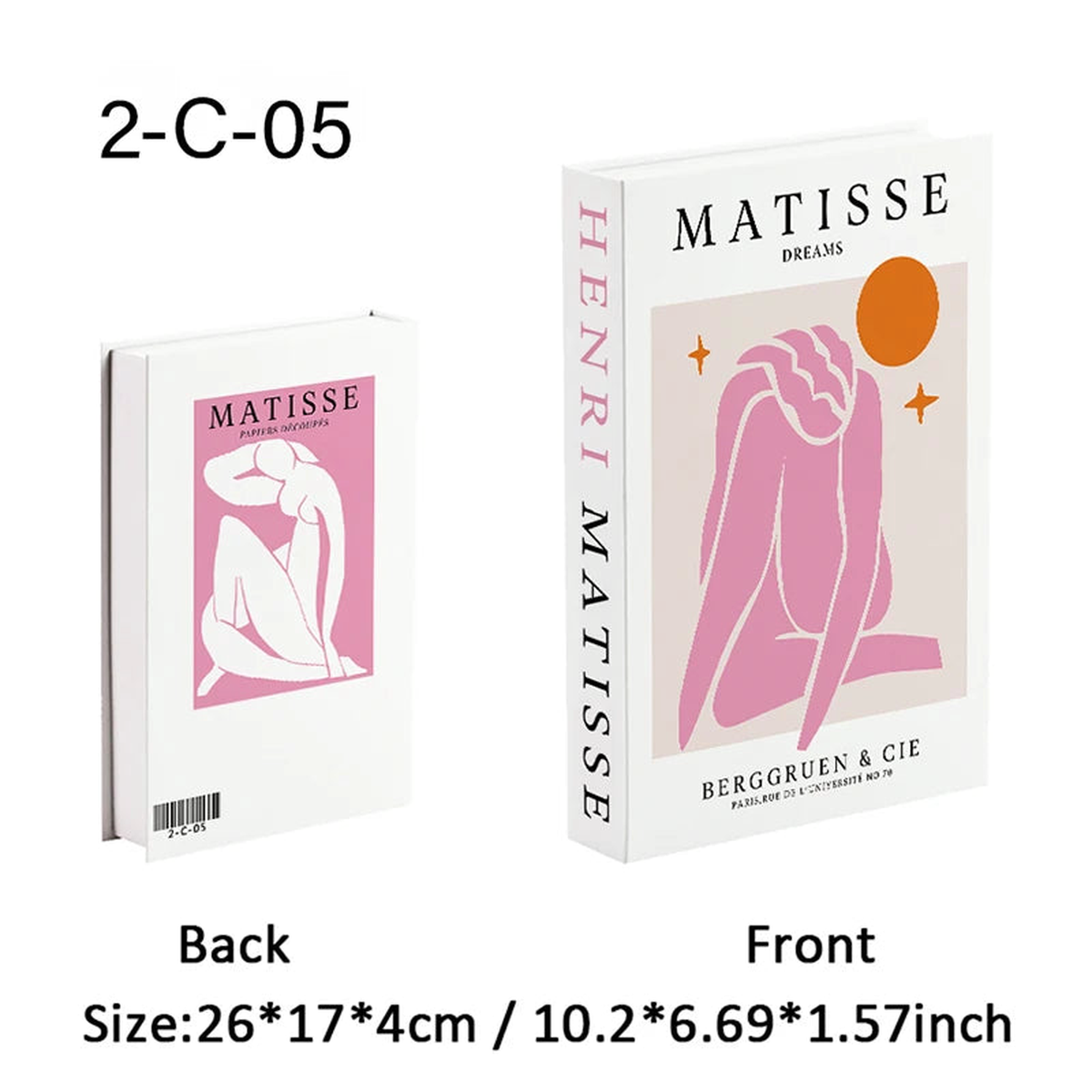 Abstract Matisse Boho Fake Book Storage Box Bauhaus Decorative Books Coffee Table Bedroom Simulation book Interior Decoration - 2C05 | NOT OPEN | China Mainland