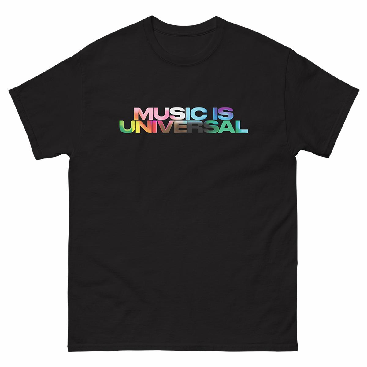 Music Is Universal Short Sleeve T-Shirt (Black)