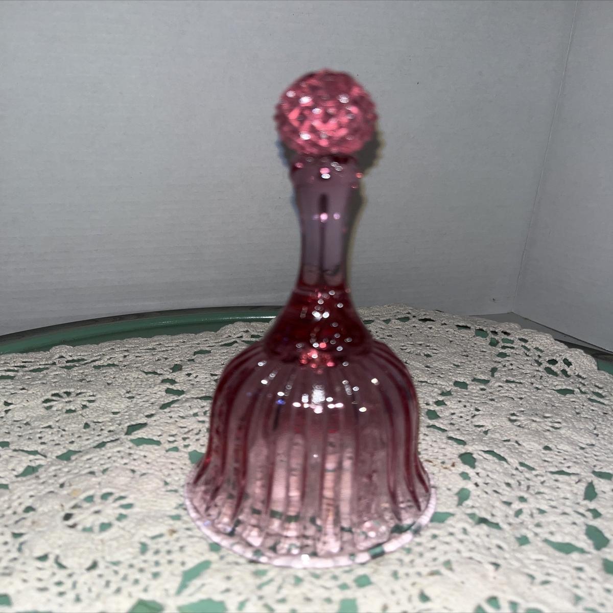 Vintage Fenton Beautiful Pink Glass Bell