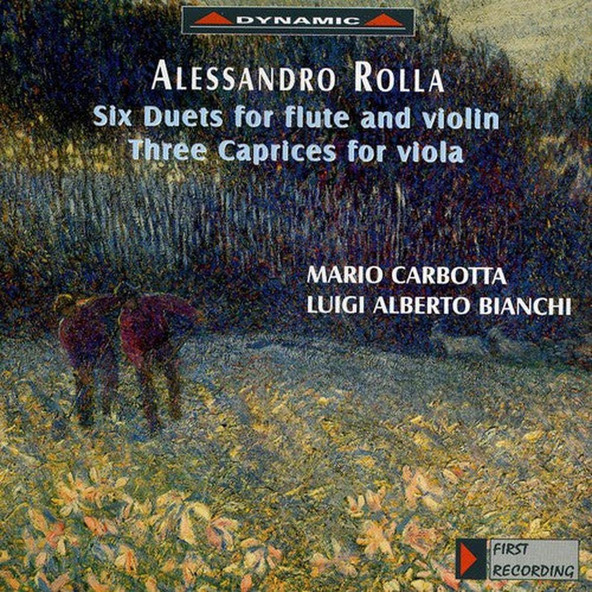 A. ROLLA- Six Duets for Flute & Viola / Three Caprices for (CD)