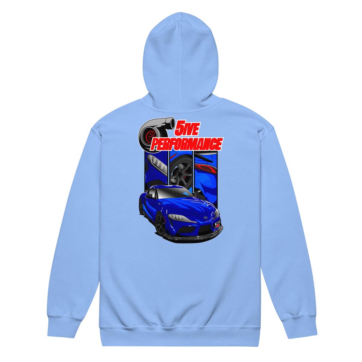 Blue 5P Zip hoodie - Carolina Blue | XL