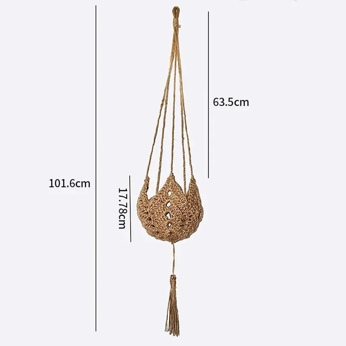 1/2Pcs Pot Planter Hanger Wall Decor Courtyard Garden Hanging Planter Hanging Basket Plant Handmade Macrame Plant Hanger Flower - 1pcs