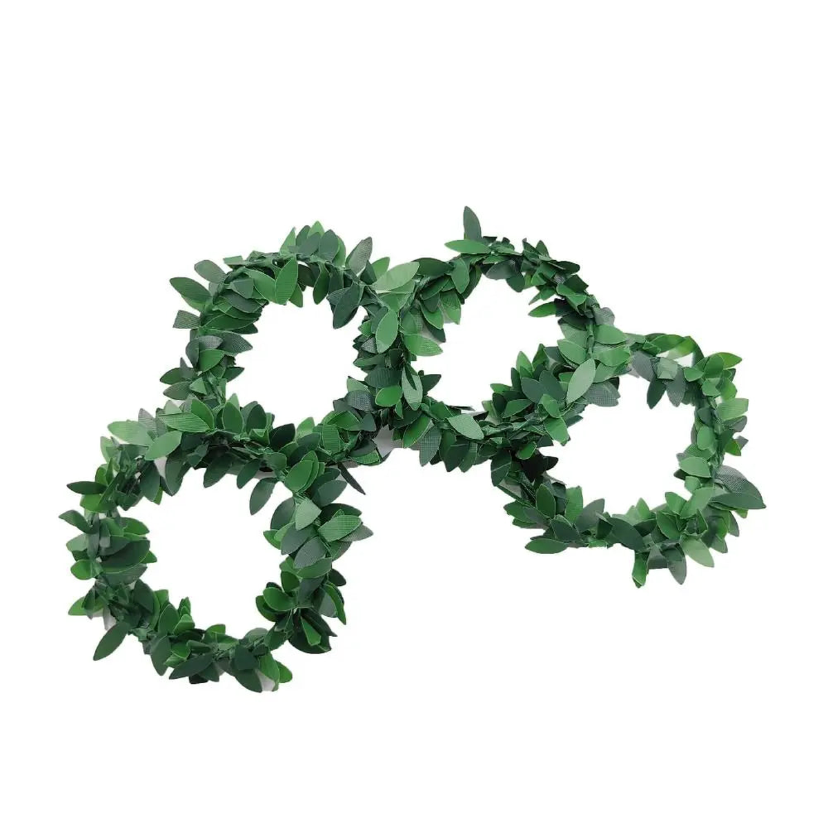10 Pcs Plastic Green Leaf Rattan Shaped Napkin Ring Woven Handmade Napkin Ring For Restaurant Wedding Table Decoration - 6pcs
