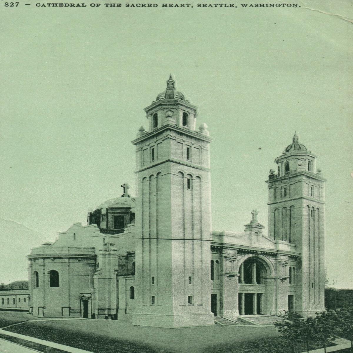 827 Cathedral Of The Sacred Heart Seattle Washington Postcard WA