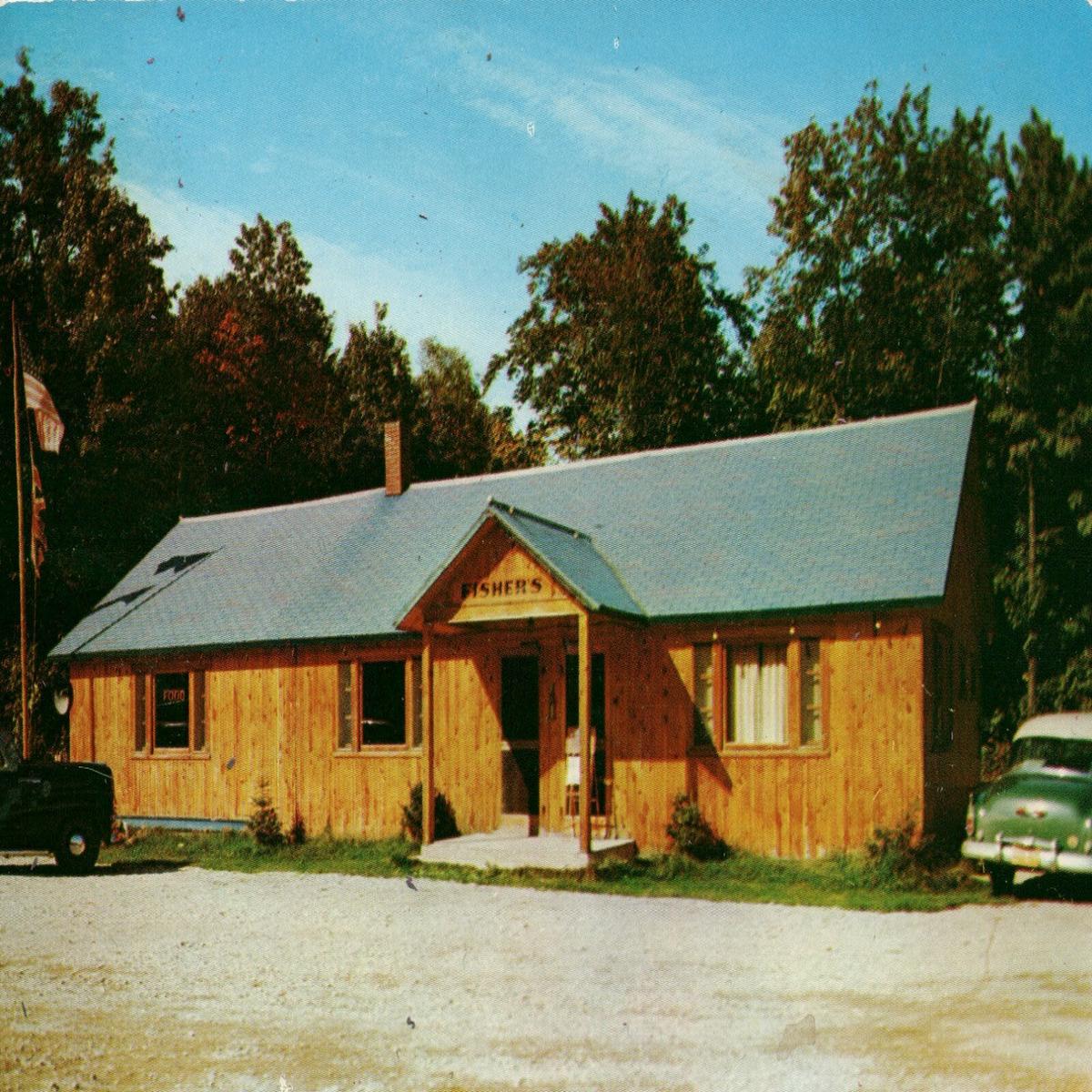 Fisher's Bar and Restaurant Brevort Michigan Mich MI Postcard